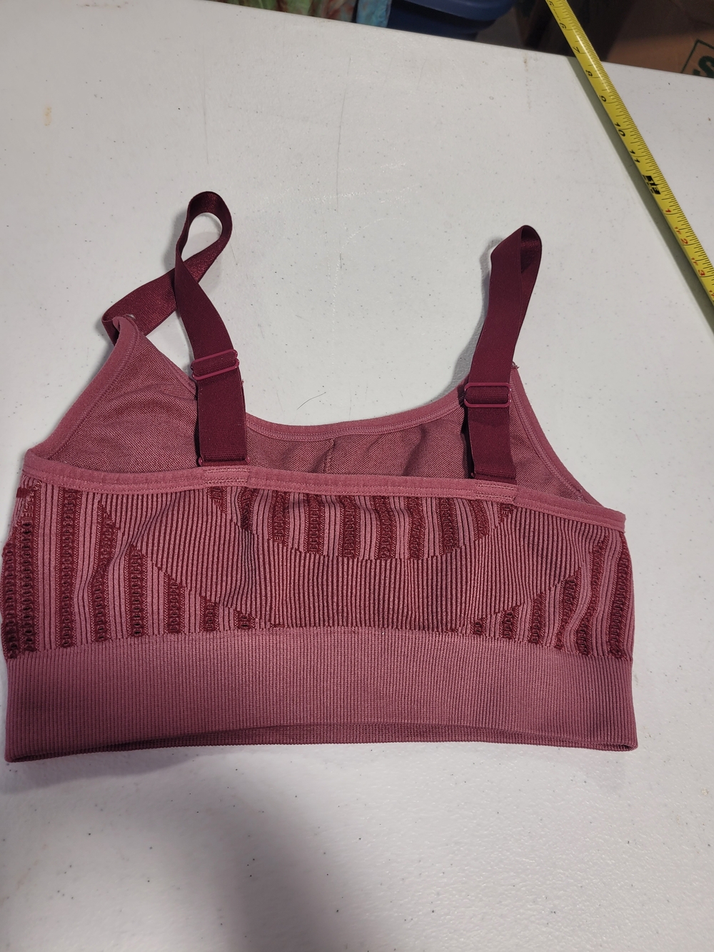 Seamless Ribbed Wireless Bralette in Dusty Rose - Picture 2 of 4